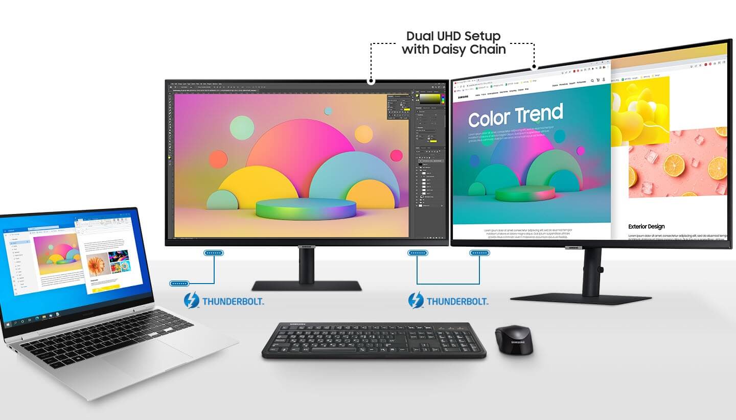 4K Монитор с Thunderbolt Samsung S27B800TGU для MacBook/Windows/Linux ...